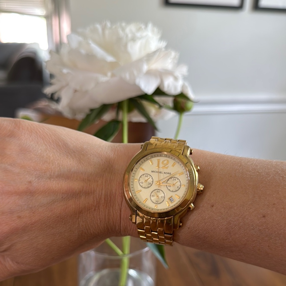 Michael Kors Gold-Tone Chronograph Watch